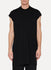 Black Jersey Sleeveless Jumbo Tee