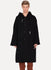 Black Cotton Wool Hooded Coat Canova