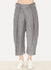 Grey Linen Moleskin Pleated Pant