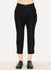 Black Cotton Cropped Pants