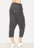 Cold Black Linen Tailored Back Pant