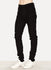 Black Cotton Moleskin Spiral Slim Pant