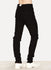 Black Cotton Moleskin Spiral Slim Pant