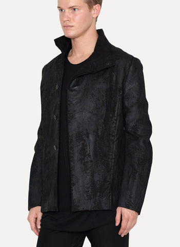 Black Resinated Cotton Jacket