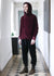 Turpan Velvet Hoodie Bordeaux