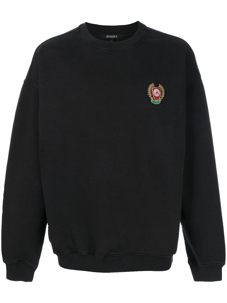 Ink Black Cotton Calabasas Crest Sweatshirt – cruvoir-test