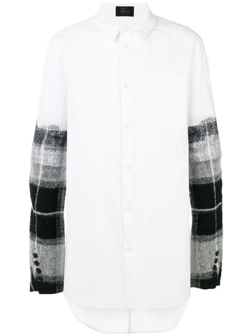 Plaid Sleeve Shirt Grey