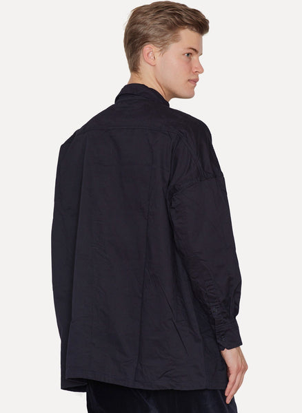 Navy Daim Cotton Shirt