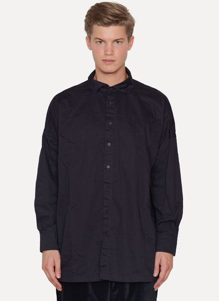 Navy Daim Cotton Shirt