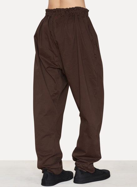 Brown Daim Cotton Wide Pant