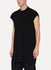 Black Jersey Sleeveless Jumbo Tee