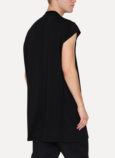 Black Jersey Sleeveless Jumbo Tee