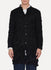 Black Milled Silk Cashmere Pocket Coat