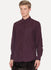 Burgundy Roughened Silk Cotton Classic Shirt