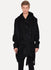 Roughened Linen Hooded Winter Kimono Coat