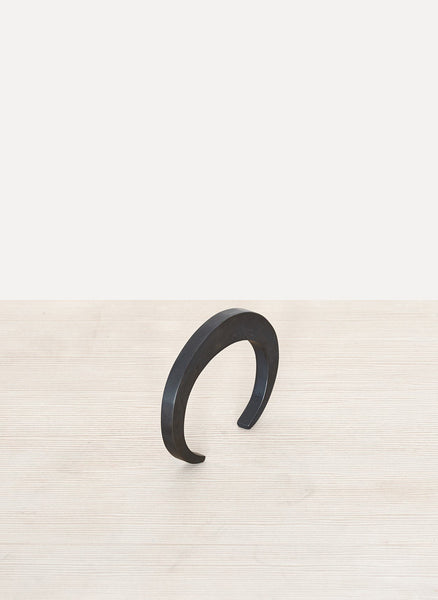 Crescent Bracelet Black Sterling Silver Oxidized (7mm)