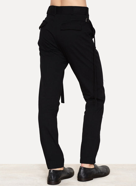 Black Virgin Wool Blend Trousers Pisarro