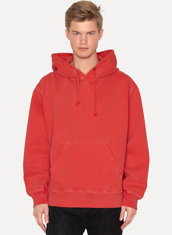 Fluoro Red Relaxed Fit Hoodie