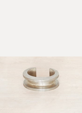 Acid Silver Crescent Channel Bracelet (30mm)
