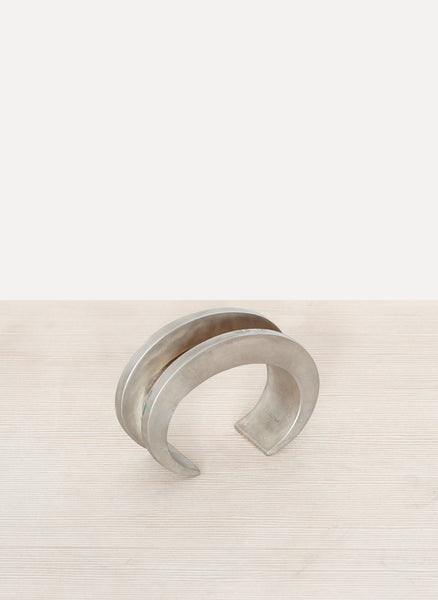 Acid Silver Crescent Channel Bracelet (30mm)