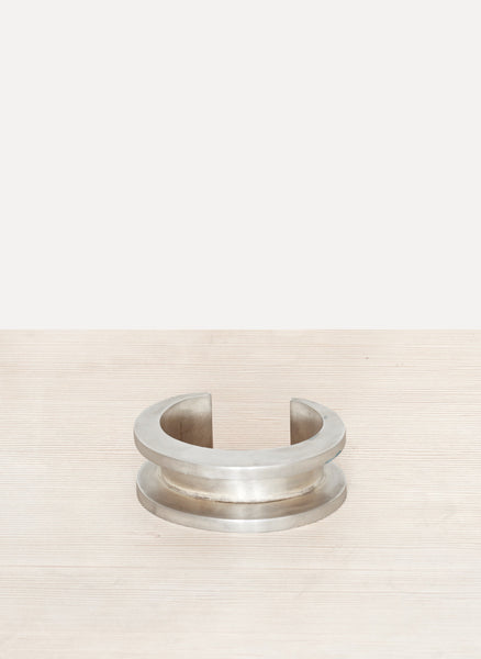 Acid Silver Crescent Channel Bracelet (30mm)