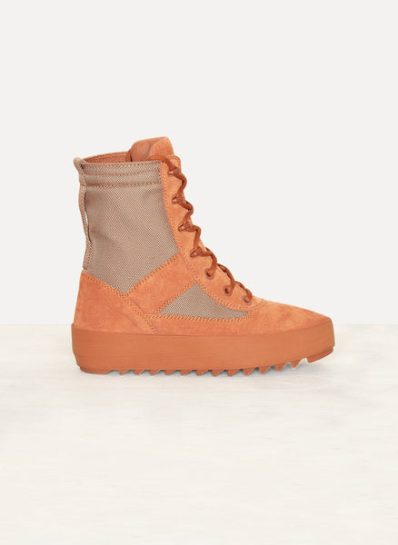 Burnt Sienna Calfskin Suede Womens Military Boot
