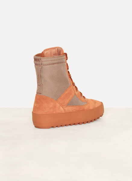 Burnt Sienna Calfskin Suede Womens Military Boot