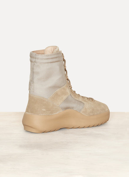 Rock Calfskin Suede and Nylon Mens Military Boot