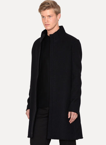 Virgin Wool Zipped Coat