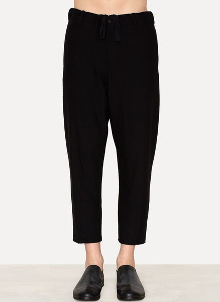 Black New Wool Linen Lounge Pants