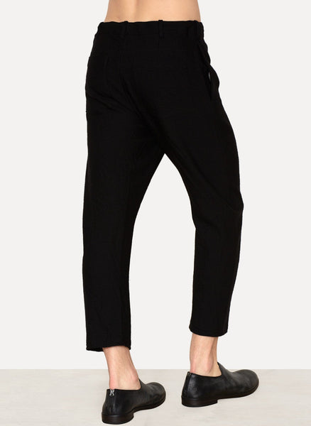 Black New Wool Linen Lounge Pants