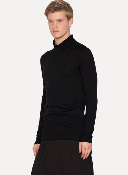 Black New Wool Turtleneck