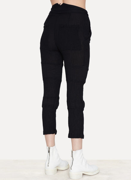 Linen Cotton Silk Cropped Pants