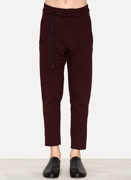 Bordeaux Linen Cotton Knit Lounge Pants