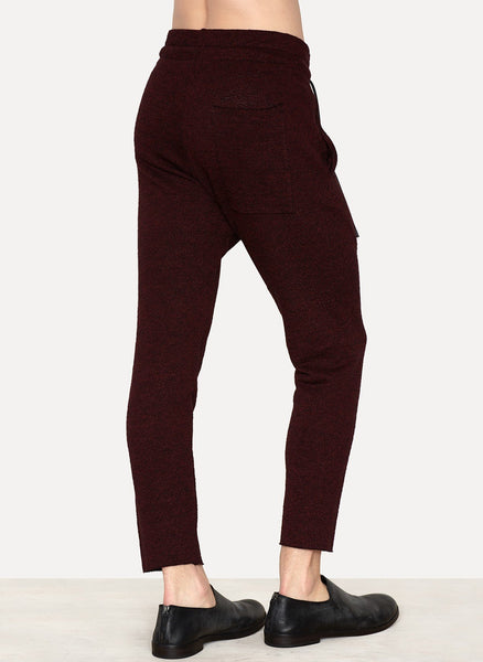 Bordeaux Linen Cotton Knit Lounge Pants