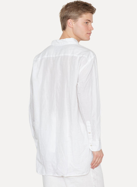 White Cotton Linen Shirt