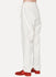 White Cotton Linen Pleat Trouser