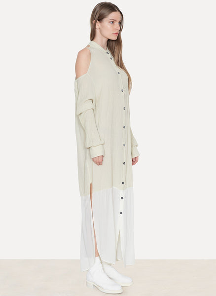 White Silk Layered Dress