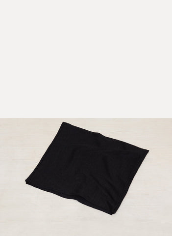 Black Double Layer Square Beanie