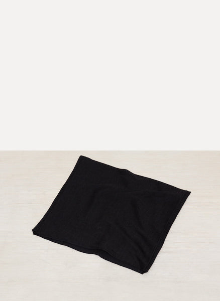 Black Double Layer Square Beanie