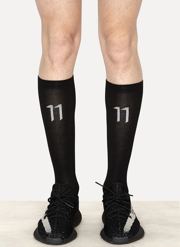 11 Black Long Socks