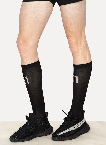 11 Black Long Socks