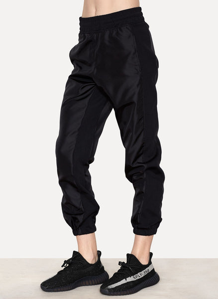 Black Nylon Jogger