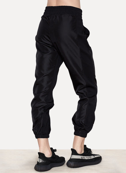 Black Nylon Jogger