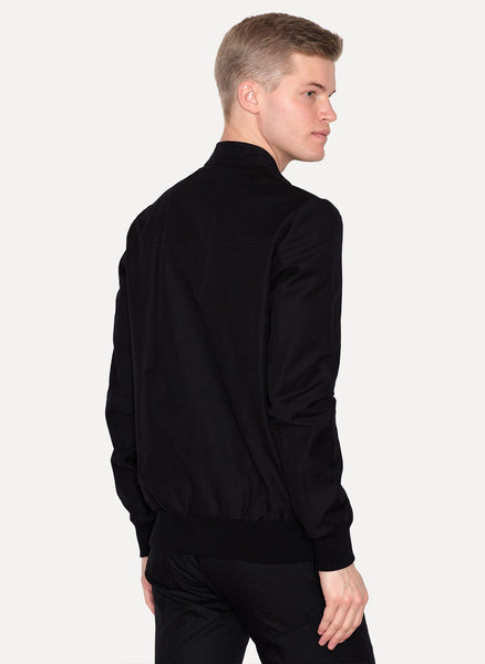 Black Sahara Cotton Short Bomber