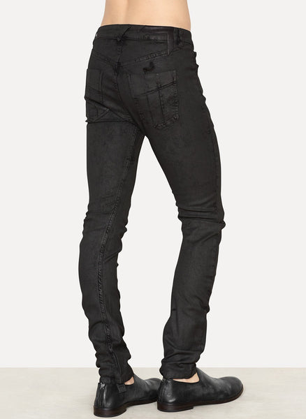 Coated Black Dye Skinny  Jeans