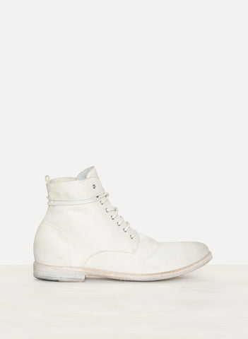 Off White Deer Leather Lista Ankle Boot