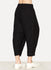 Black Hemp Wool Pleated Pant