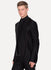 Black Linen Polyester Short Zipper Back Jacket