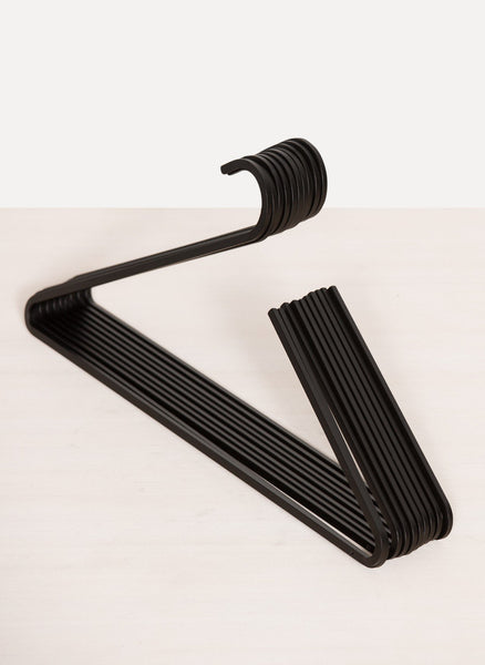 Satin Black Metal Shirt Hangers